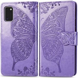 Mobigear Butterfly Housse Samsung Galaxy A41 Etui Porte-Monnaie - Violet