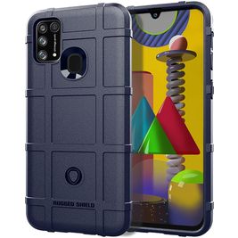 Mobigear Rugged Shield Coque Xiaomi Redmi 9C Coque arrière en TPU Souple Anti-Chocs - Bleu