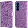 Mobigear Sunflower Housse Samsung Galaxy S26 Plus Etui Porte-Monnaie - Violet