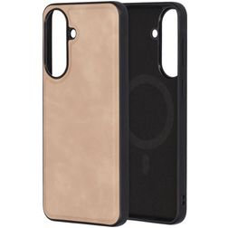 Mobiparts Classic Coque Samsung Galaxy A57 MagSafe Coque arrière en TPU,Similicuir - Moonstone Beige