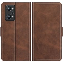 Mobigear Slim Magnet Housse Realme GT2 Etui Porte-Monnaie - Marron