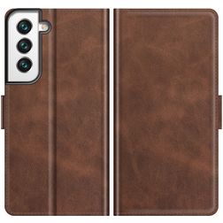 Mobigear Slim Magnet Housse Samsung Galaxy S22 Etui Porte-Monnaie - Marron