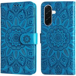 Mobigear Sunflower Housse Samsung Galaxy A37 Etui Porte-Monnaie - Bleu