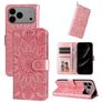 Mobigear Sunflower Housse iPhone 17 Pro Max Etui Porte-Monnaie - Rose