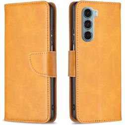Mobigear Excellent Housse Motorola Moto G200 5G Etui Porte-Monnaie - Cognac