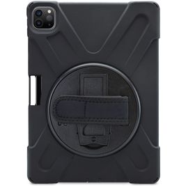 Xccess Survivor All-round Coque iPad Pro 11 Pouces (2018) Coque arrière en Plastique rigide,Silicone + Bandoulière + Support Amovible - Noir
