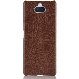 Mobigear Croco Sony Xperia 10 Plus Plastique rigide Coque arrière - Marron