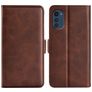 Mobigear Slim Magnet Housse Motorola Moto E32 Etui Porte-Monnaie - Marron
