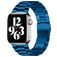 Mobigear Antwerp Bracelet Acier pour Apple Watch Fermeture boucle déployante - 42/41/40/38 mm - Bleu