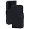 Mobiparts Housse Samsung Galaxy A56 Etui en Cuir Véritable Porte-Monnaie - Noir