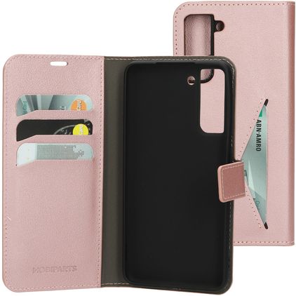 Mobiparts Classic Wallet Samsung Galaxy S21 FE Étui Portefeuille - Rose