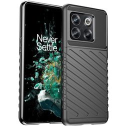 Mobigear Groove Coque OnePlus 10T Coque arrière en TPU Souple - Noir