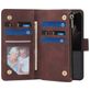 Mobigear Zipper Housse iPhone 12 Pro Etui Porte-Monnaie - Marron