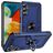 Mobigear Armor Ring Samsung Galaxy A24 Plastique rigide Coque arrière Antichoc avec bague de maintien - Bleu