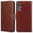 Mobigear Wallet Housse TCL 30 Plus Etui Porte-Monnaie - Marron