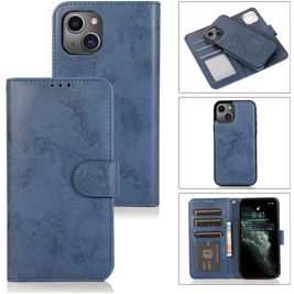 Mobigear Wallet Housse iPhone 15 Etui avec Coque Détachable Porte-Monnaie - Dark Blue