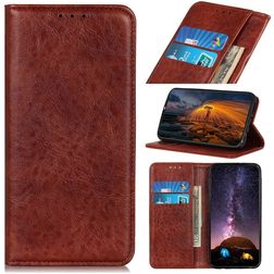 Mobigear Classic Elegance Housse OnePlus 9 Pro Etui Porte-Monnaie - Marron