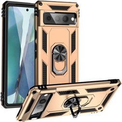 Mobigear Armor Ring Coque Google Pixel 7 Pro Coque arrière Rigide Anti-Chocs avec Anneau-Support - Or