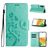 Mobigear Flowers Housse Samsung Galaxy A55 Etui Porte-Monnaie - Vert
