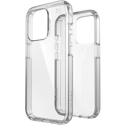 Speck Presidio Perfect Clear Coque Transparente iPhone 15 Pro Coque arrière Rigide Anti-Chocs - Transparent