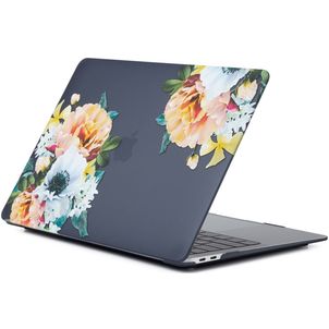 Mobigear Design MacBook Pro 14 Pouces (2021-2026) Coque - Fleurs noires - Model A2442 / A2779 / A2918 / A2992 / A3401 / A3112 / A3434 / A3427 / A3426