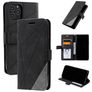 Mobigear Rhombus Housse iPhone 12 Pro Etui Porte-Monnaie - Noir