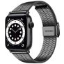Mobigear Kopenhagen Bracelet Acier Apple Watch Fermeture à pince - 49/46/45/44 mm - Noir
