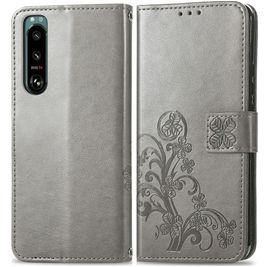 Mobigear Clover Housse Sony Xperia 5 IV Etui Porte-Monnaie - Gris