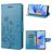 Mobigear Flowers Housse OPPO A17 Etui Porte-Monnaie - Bleu