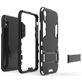 Mobigear Armor Stand Coque iPhone XR Coque arrière Rigide Anti-Chocs avec Support Amovible - Gris