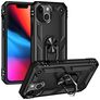 Mobigear Armor Ring Coque iPhone 14 Plus Coque arrière Rigide Anti-Chocs avec Anneau-Support - Noir