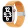 Mobigear Braided Bracelet Nylon pour Apple Watch Fermeture à pince - 49/46/45/44 mm - Jaune