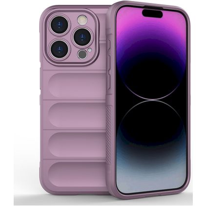 Mobigear Bumpy Coque iPhone 15 Pro Coque arrière en TPU Souple - Violet