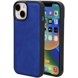 Mobiparts Classic Coque iPhone 14 MagSafe Coque arrière en TPU,Similicuir - Sapphire Blue