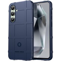 Mobigear Rugged Shield Coque Samsung Galaxy S24 FE Coque arrière en TPU Souple Anti-Chocs - Bleu