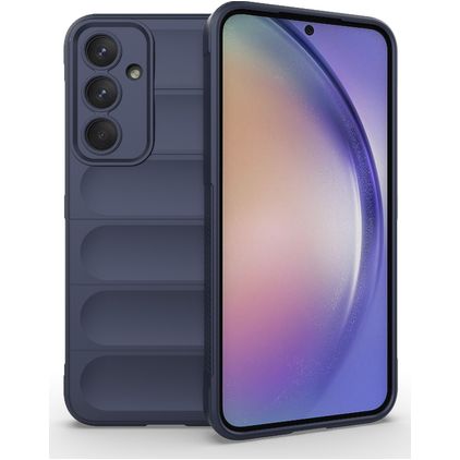 Mobigear Bumpy Samsung Galaxy A35 TPU souple Coque arrière - Bleu foncé