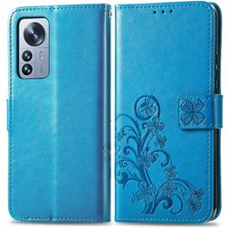 Mobigear Clover Housse Xiaomi 12 Pro Etui Porte-Monnaie - Bleu