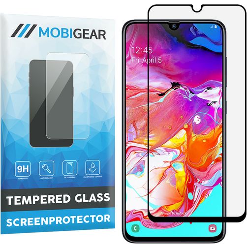 Mobigear Premium Samsung Galaxy A70 Verre trempé Protection d'écran - Compatible coque - Noir