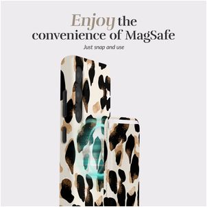 MIO - Porte Cartes en - 3 Cartes - Compatible MagSafe - Leopard
