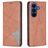 Mobigear Rhombus Slim Housse Samsung Galaxy S26 FE Etui - Marron