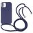 Mobigear Lanyard iPhone 16 Coque avec cordon en Silicone - Dark Blue