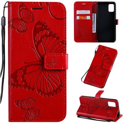 Mobigear Butterfly Samsung Galaxy A51 Étui Portefeuille - Rouge