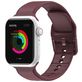 Mobigear Dashed Bracelet Silicone Apple Watch Fermeture boucle ardillon - 42/41/40/38 mm - Bordeaux