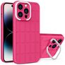 Mobigear Cube Coque iPhone 14 Pro Max Coque arrière Rigide avec Support Amovible - Magenta