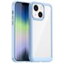 Mobigear Crystal Coque iPhone 14 Coque arrière Rigide - Transparent / Bleu