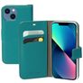 Mobiparts Saffiano Wallet Housse iPhone 13 Mini Etui Porte-Monnaie - Turquoise