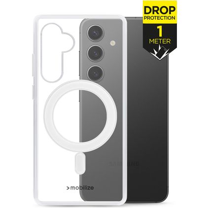 Mobilize Naked Protection Coque Transparente Samsung Galaxy S24 MagSafe Coque arrière Rigide Anti-Chocs - Transparent