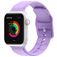 Mobigear Dashed Bracelet Silicone Apple Watch Fermeture boucle ardillon - 49/46/45/44 mm - Violet