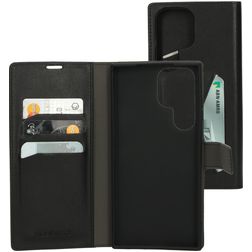 Mobiparts Classic Wallet Housse Samsung Galaxy S23 Ultra Etui Porte-Monnaie - Noir