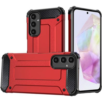 Mobigear Outdoor Samsung Galaxy A16 Plastique rigide Coque arrière Antichoc - Rouge